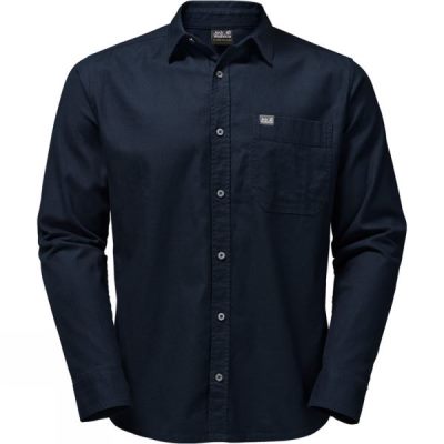 Camisa Jack Wolfskin River Hombre - Azul Marino - Chile HXP163798